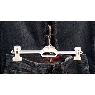 Вішалка-прищіпка для брюк, юбок, штанів на 33см (біла)